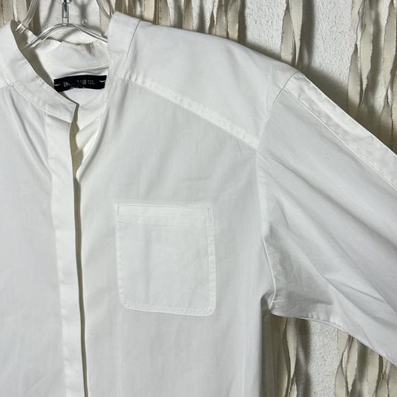 Lafayette 148 White Long Sleeve Button Down Button Accent Along Sleeve Size XS - Picture 8 of 13